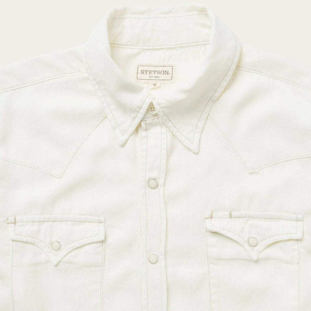 Stetson Cream Tencel Twill Shirt - Stetson - Flyclothing LLC