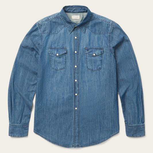 Stetson Medium Blue Denim Shirt - Stetson - Flyclothing LLC