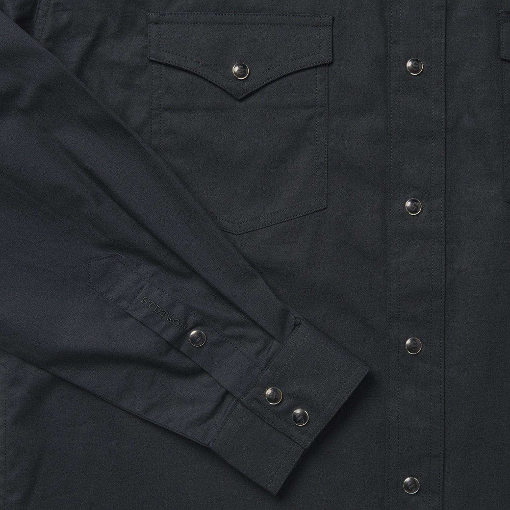 Stetson Classic Western Shirt in Black - Stetson - Flyclothing LLC