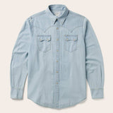 Stetson Light Blue Denim Western Shirt - Stetson - Flyclothing LLC