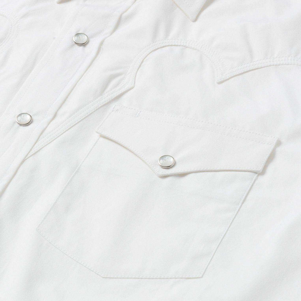 Stetson Classic Solid Snap Poplin Shirt In Optic White - Stetson - Flyclothing LLC