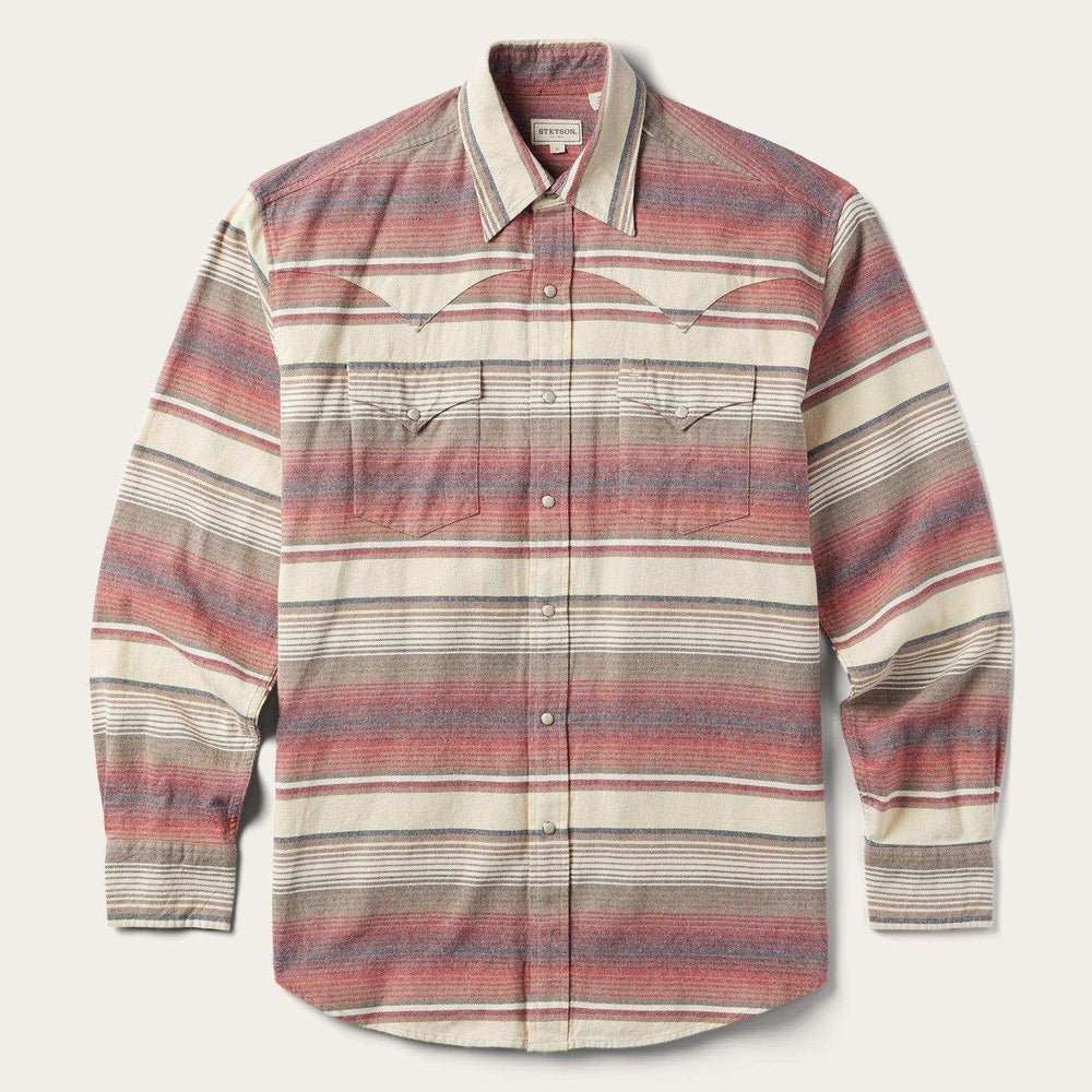 Stetson Brushed Twill Striped Shirt - Stetson - Flyclothing LLC