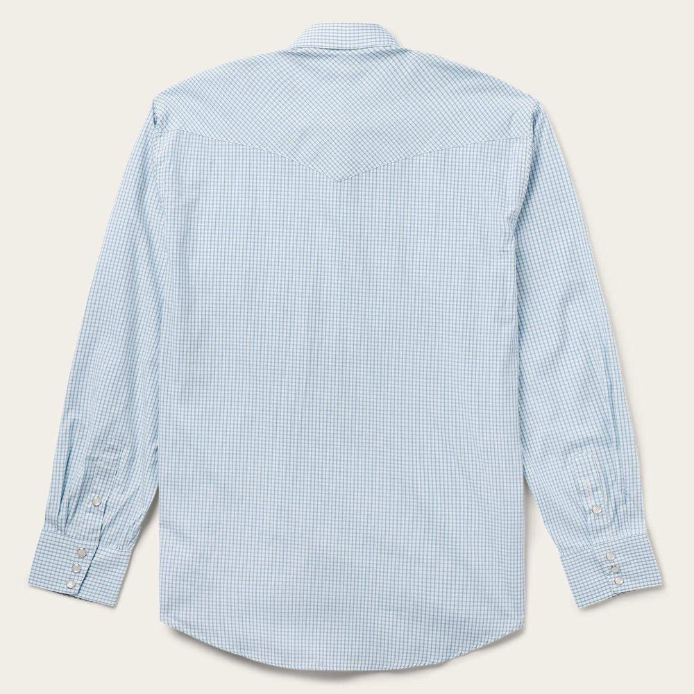 Stetson Blue Two Stripe Check Western Shirt - Stetson - Flyclothing LLC