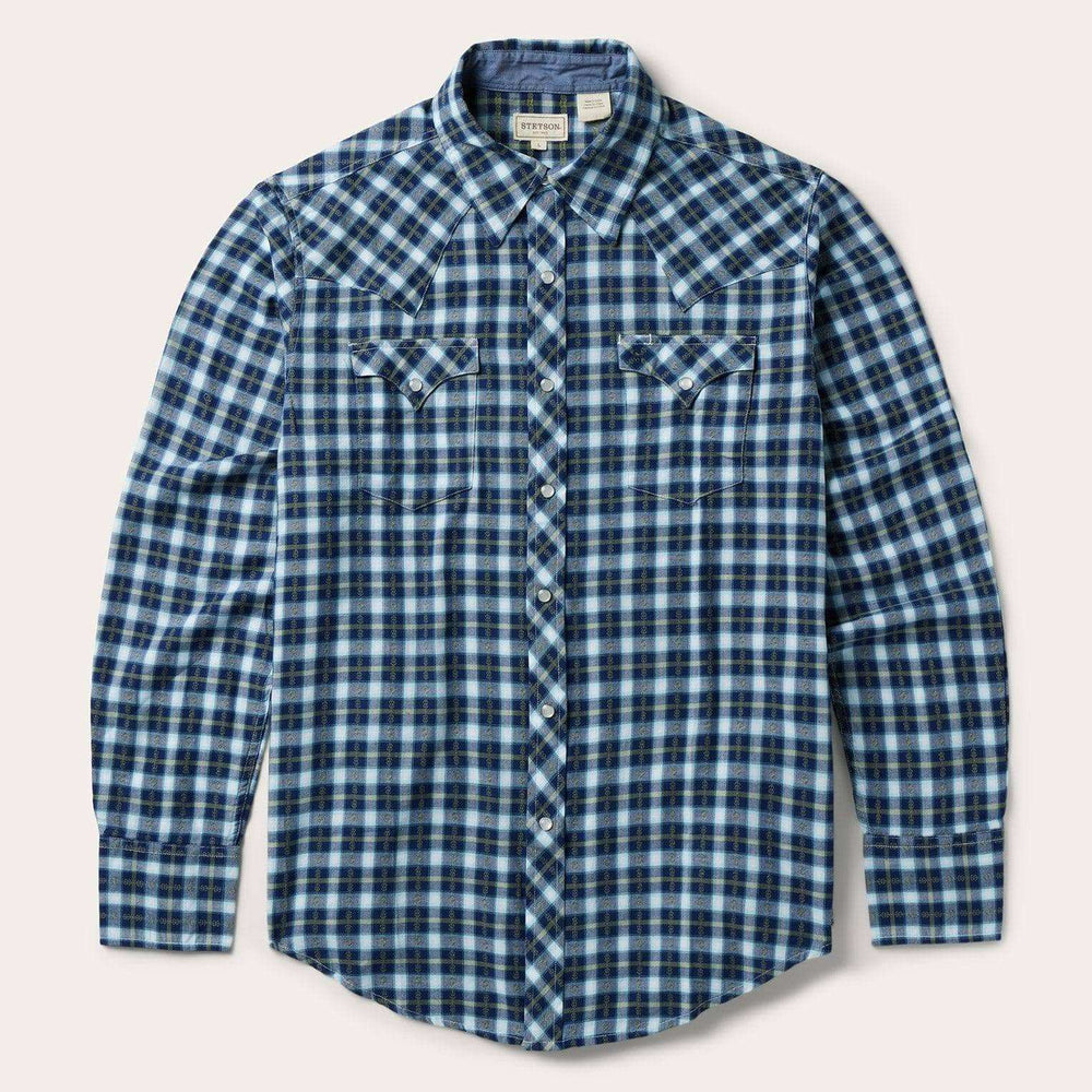 Stetson Plaid Twill Dobby Western Shirt - Stetson - Flyclothing LLC