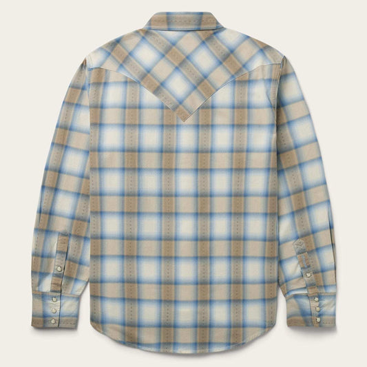 Stetson Sand Plaid Dobby Western Shirt - Stetson - Flyclothing LLC