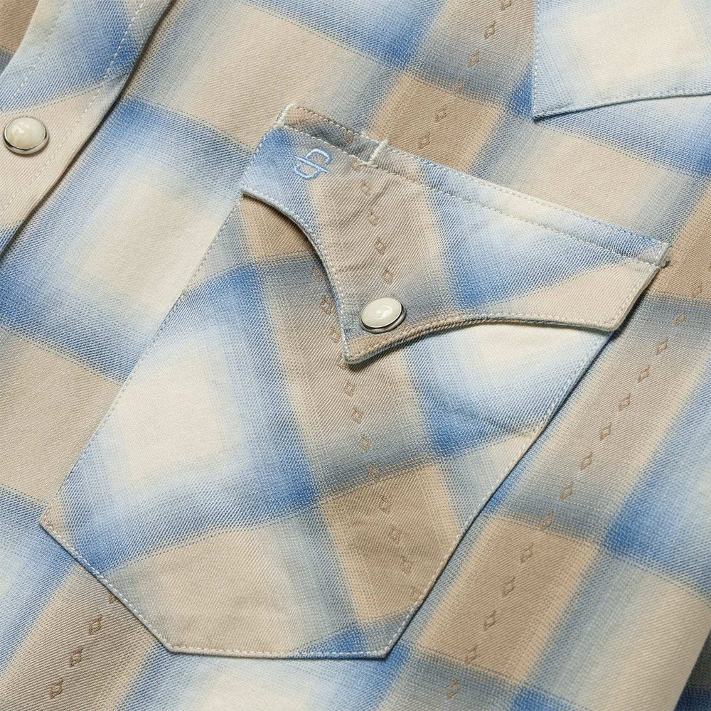 Stetson Sand Plaid Dobby Western Shirt - Stetson - Flyclothing LLC