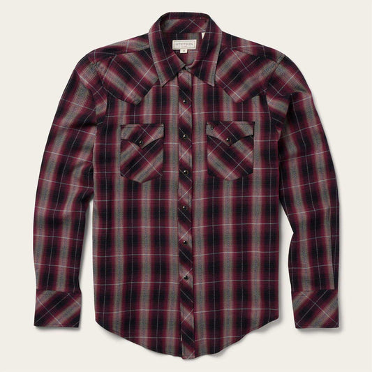 Stetson Red Marl Plaid Western Shirt - Stetson - Flyclothing LLC