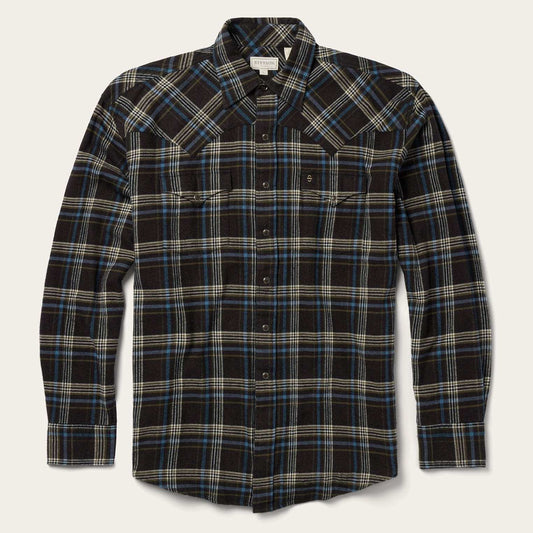 Stetson Brown Plaid Flannel Western Shirt - Stetson - Flyclothing LLC