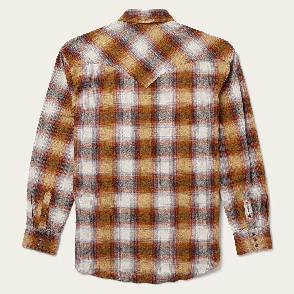 Stetson Rust Plaid Flannel Western Shirt - Stetson - Flyclothing LLC
