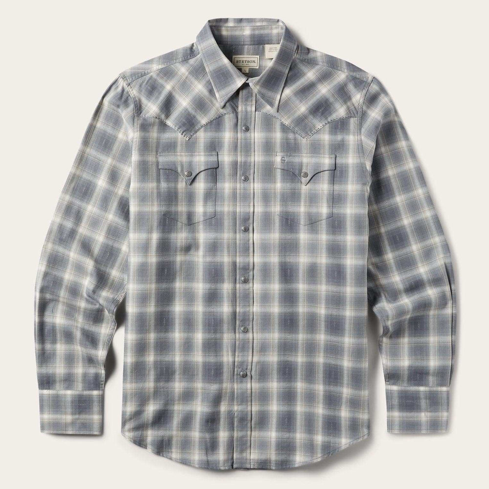 Stetson Dobby Twill Plaid Shirt - Stetson - Flyclothing LLC