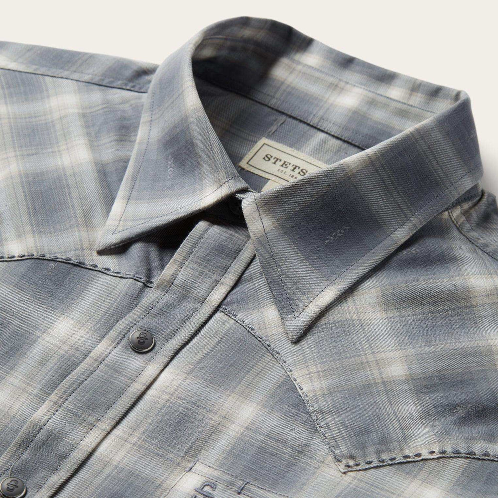Stetson Dobby Twill Plaid Shirt - Stetson - Flyclothing LLC
