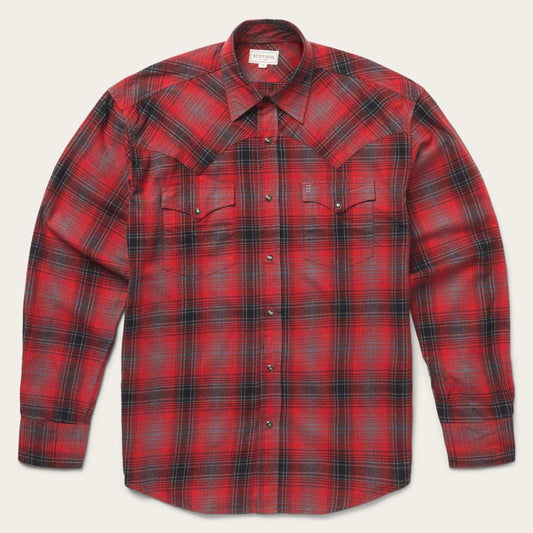 Stetson Classic Flannel Western Shirt in Red Plaid - Stetson - Flyclothing LLC