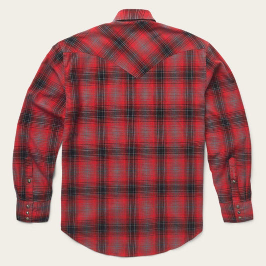 Stetson Classic Flannel Western Shirt in Red Plaid - Stetson - Flyclothing LLC