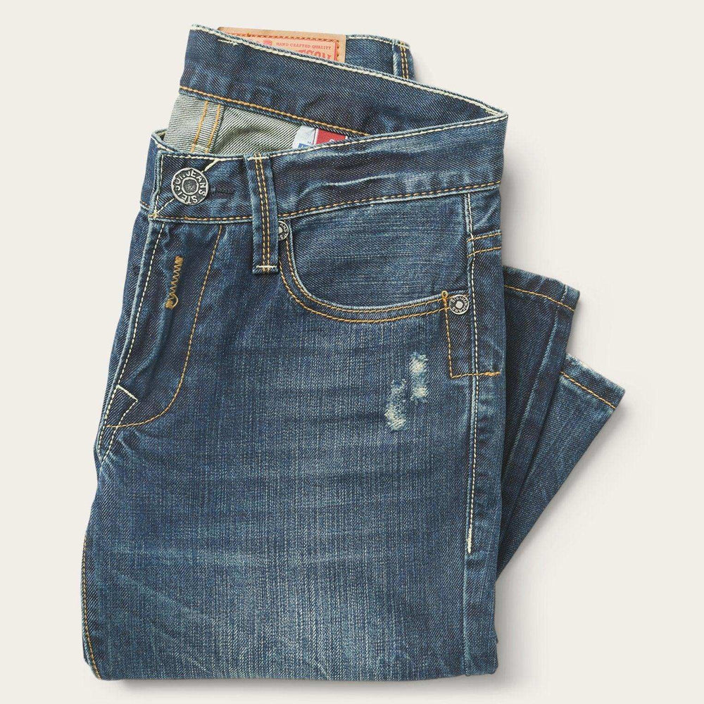 Stetson 1014 Fit Destructed Dark Wash Jeans - Stetson - Flyclothing LLC