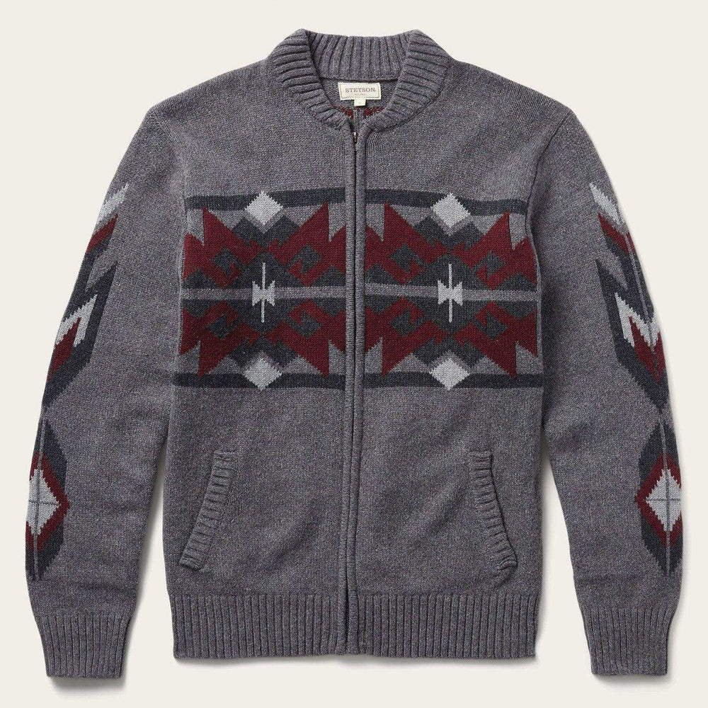 Stetson Grey Aztec Cardigan - Stetson - Flyclothing LLC