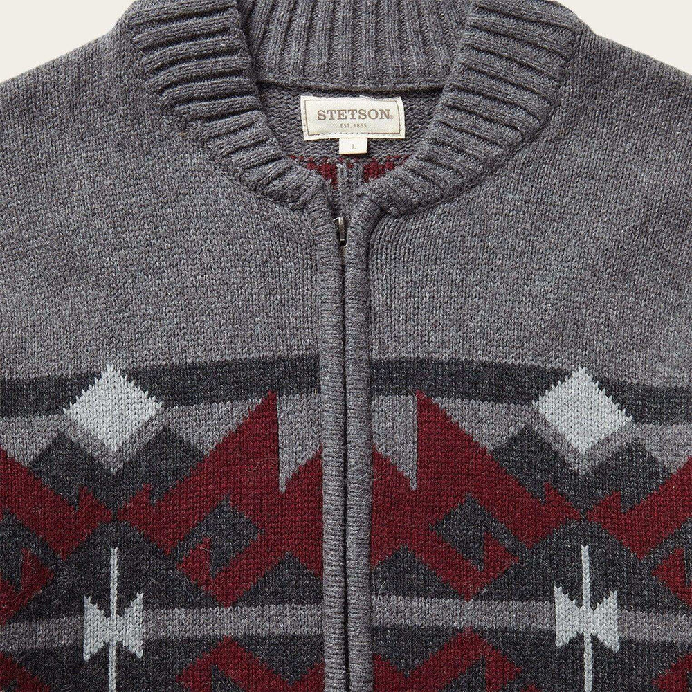 Stetson Grey Aztec Cardigan - Stetson - Flyclothing LLC