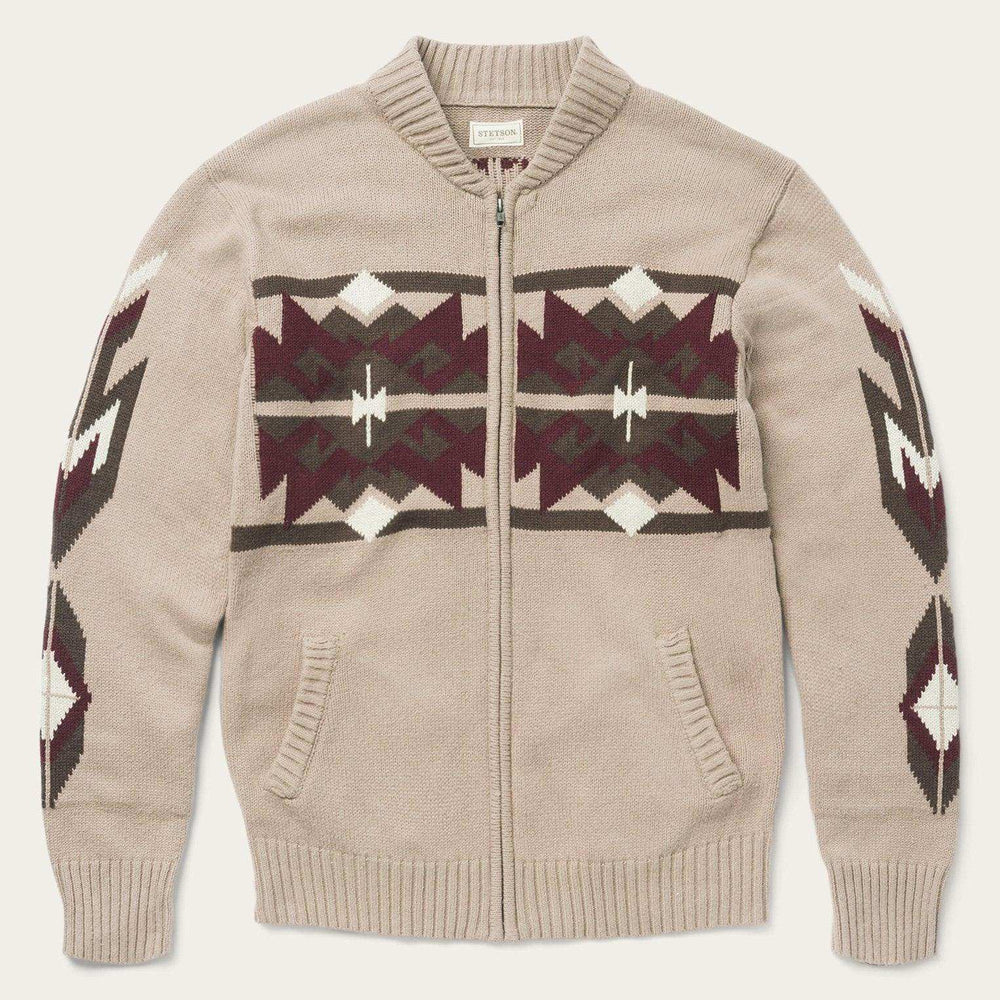 Stetson Brown Gray Aztec Cardigan - Stetson - Flyclothing LLC