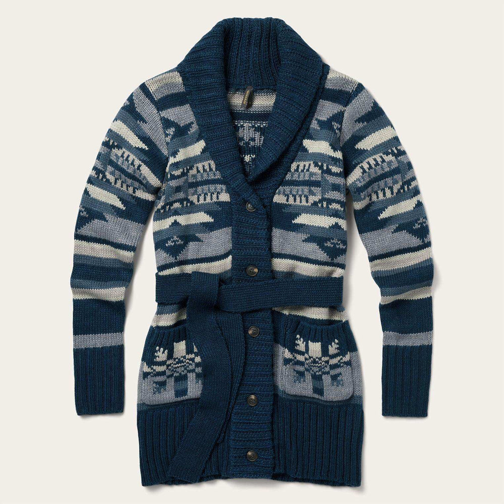 Stetson Indigo Aztec Belted Cardigan - Stetson - Flyclothing LLC