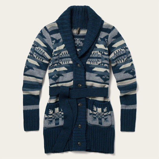 Stetson Indigo Aztec Belted Cardigan - Stetson - Flyclothing LLC