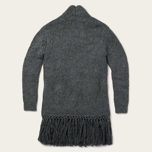 Stetson Charcoal Fringed Cardigan - Stetson - Flyclothing LLC