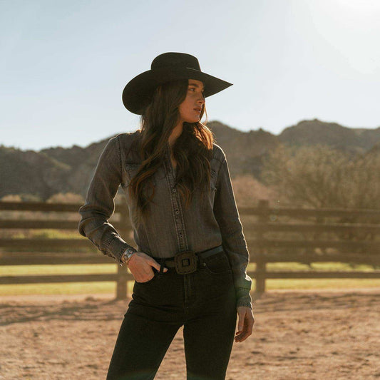 Stetson Boyfriend Fit Button Denim Tencel Blouse - Stetson - Flyclothing LLC