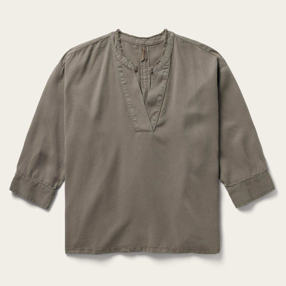 Stetson Olive Lyocell Twill Peasant Top - Stetson - Flyclothing LLC