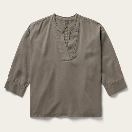 Stetson Olive Lyocell Twill Peasant Top - Stetson - Flyclothing LLC