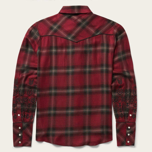 Stetson Western Plaid Wine Blouse - Stetson - Flyclothing LLC