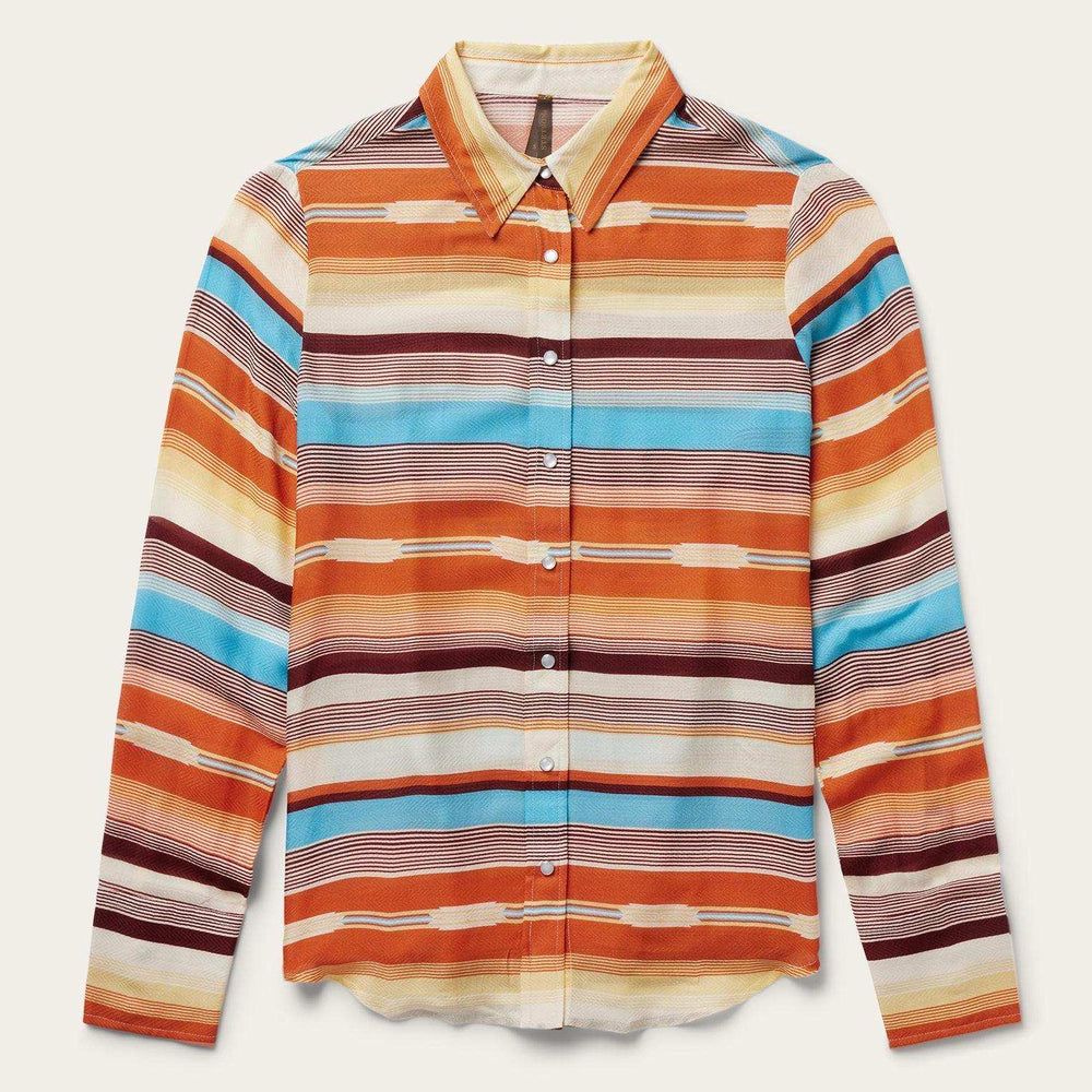 Stetson Sunset Serape Print Rayon Herringbone Western Shirt - Stetson - Flyclothing LLC