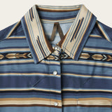 Stetson Indigo Serape Print Rayon Twill Blouse - Stetson - Flyclothing LLC
