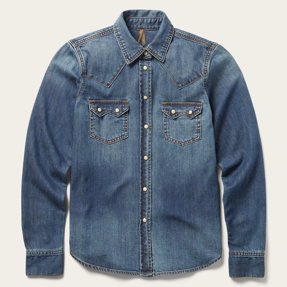 Stetson Distressed Denim Shirt - Stetson - Flyclothing LLC