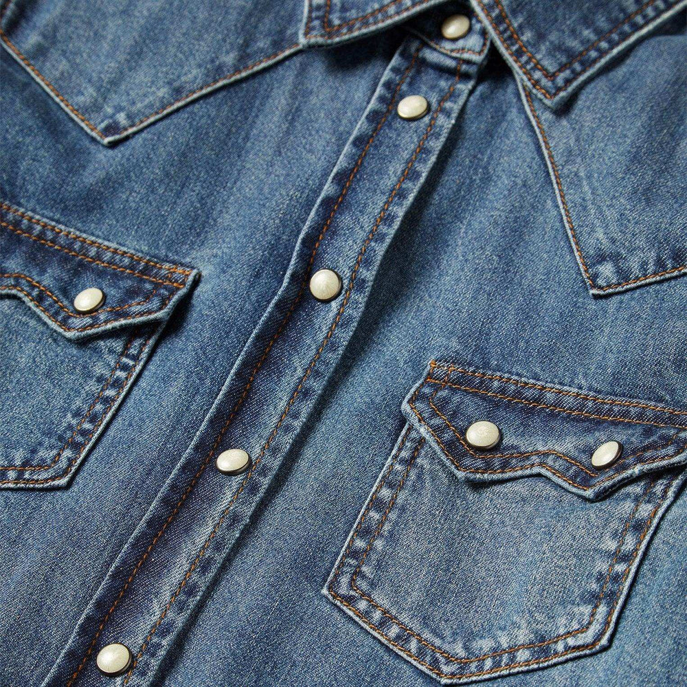 Stetson Distressed Denim Shirt - Stetson - Flyclothing LLC