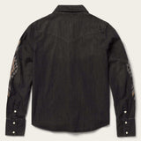 Stetson Embroidered Black Denim Shirt - Stetson - Flyclothing LLC