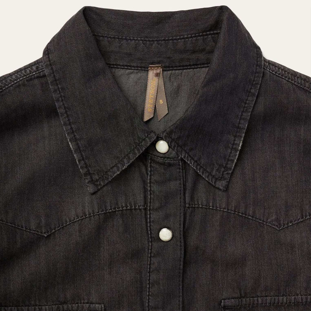 Stetson Embroidered Black Denim Shirt - Stetson - Flyclothing LLC