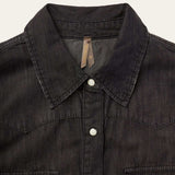 Stetson Embroidered Black Denim Shirt - Stetson - Flyclothing LLC