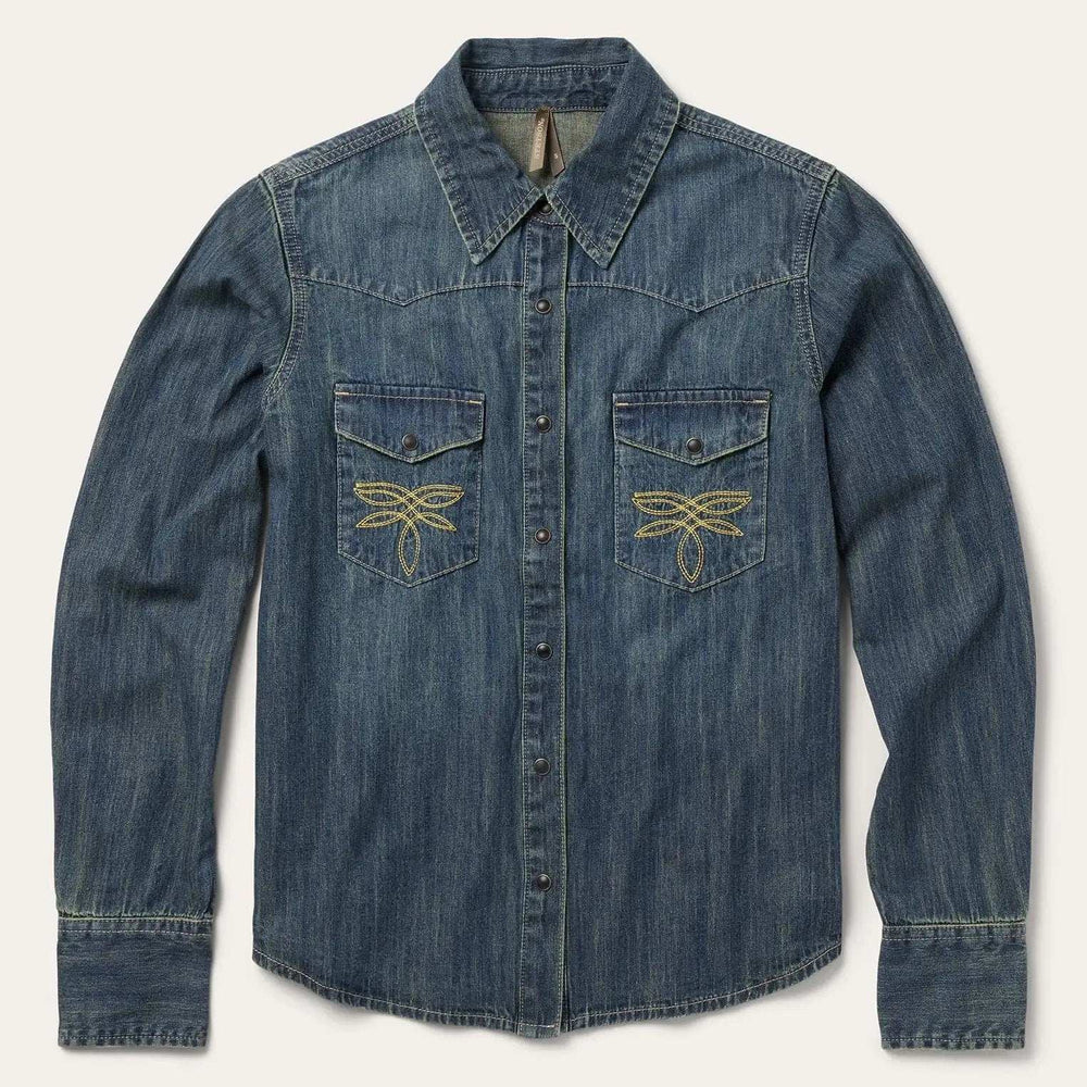 Stetson Dirty Denim Boyfriend Fit Shirt - Stetson - Flyclothing LLC