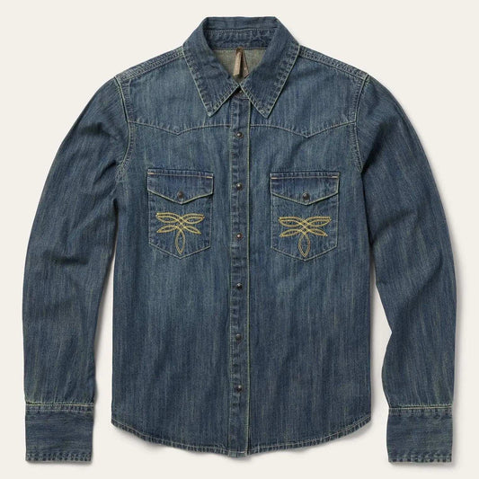 Stetson Dirty Denim Boyfriend Fit Shirt - Stetson - Flyclothing LLC