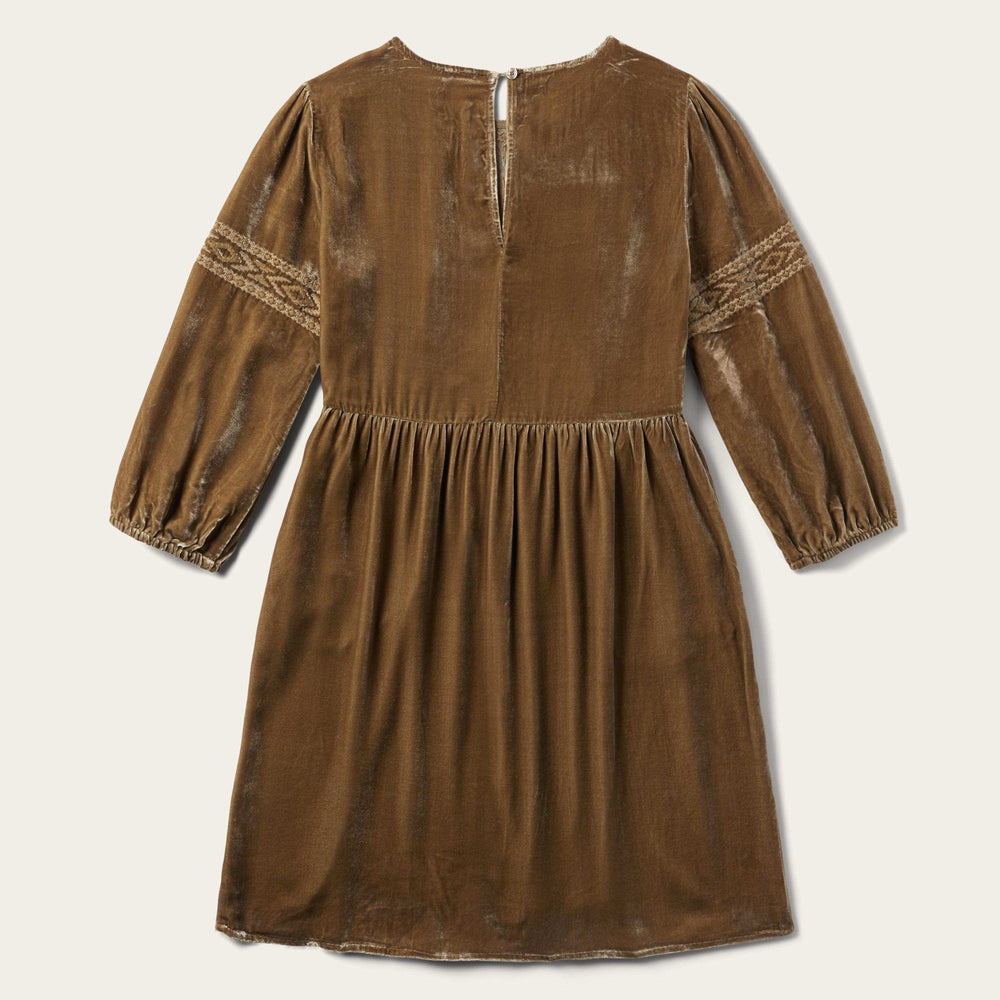 Stetson Khaki Velvet Babydoll Dress - Stetson - Flyclothing LLC
