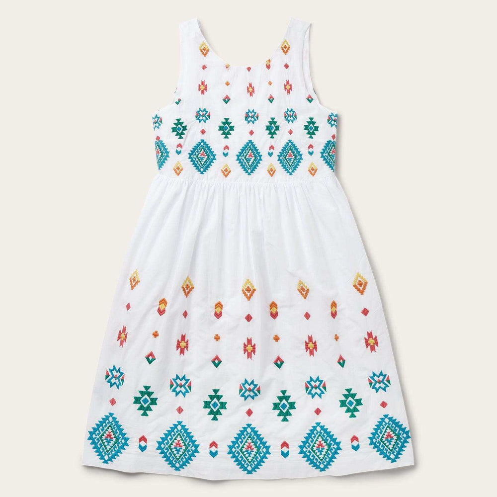 Stetson Bright Schiffli Embroidered White Cotton Lawn Dress - Stetson - Flyclothing LLC