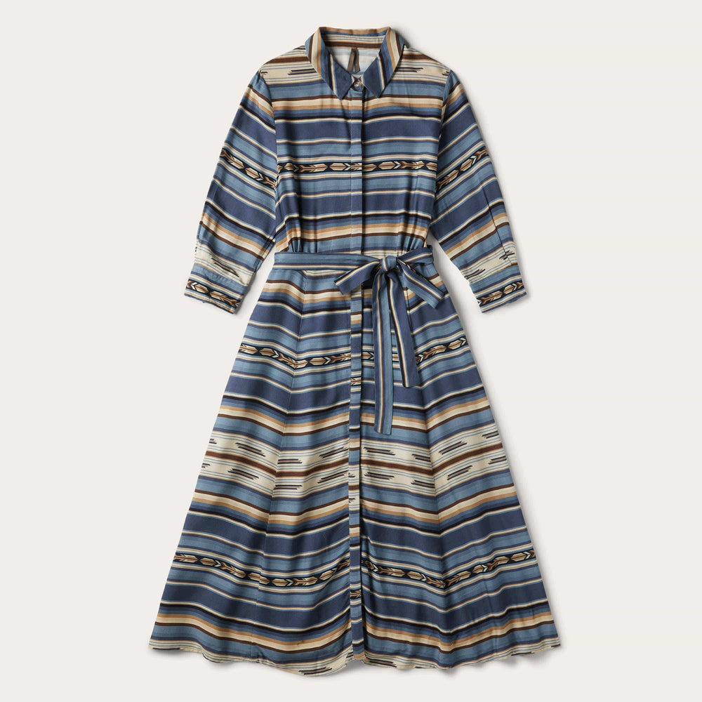 Stetson Indigo Serape Print Rayon Twill Dress - Stetson - Flyclothing LLC