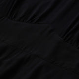 Stetson Black Rayon Herringbone Twill Midi Dress - Stetson - Flyclothing LLC