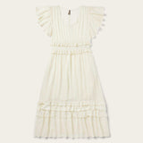 Stetson Cream Rayon Herringbone Dress - Stetson - Flyclothing LLC