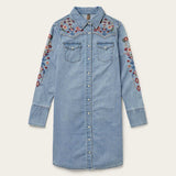 Stetson Embroidered Denim Shirt Dress - Stetson - Flyclothing LLC