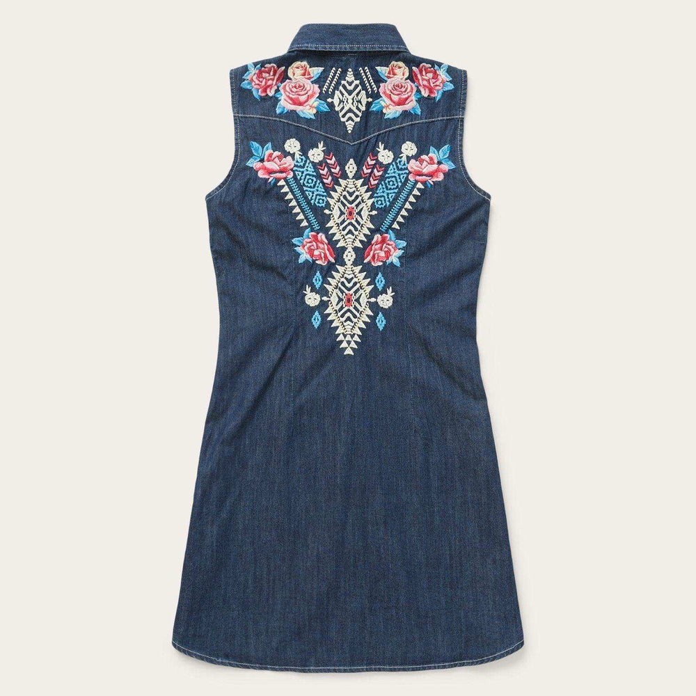 Stetson Embroidered Denim Shirt Dress - Stetson - Flyclothing LLC