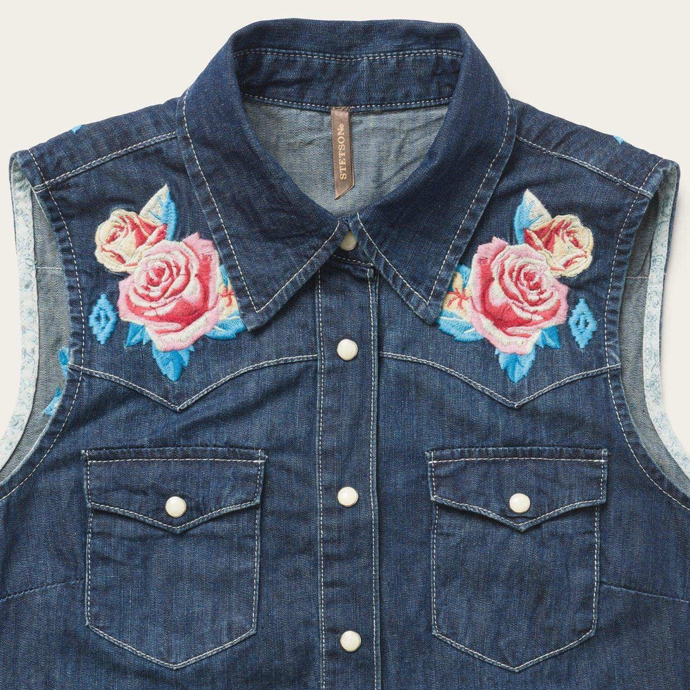 Stetson Embroidered Denim Shirt Dress - Stetson - Flyclothing LLC