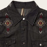 Stetson Embroidered Black Denim Shirt Dress - Stetson - Flyclothing LLC