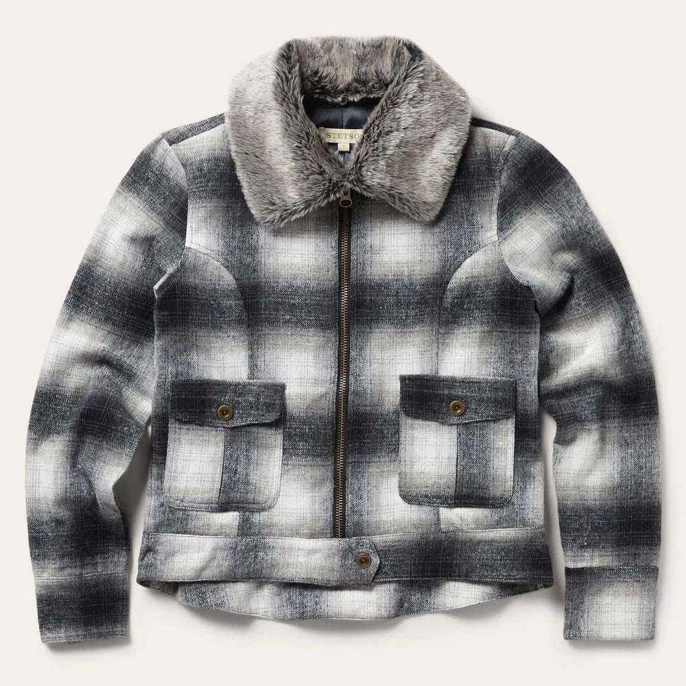 Stetson Plaid Cropped Jacket - Stetson - Flyclothing LLC