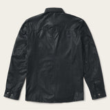 Stetson Black Leather Shirt Jacket - Stetson - Flyclothing LLC