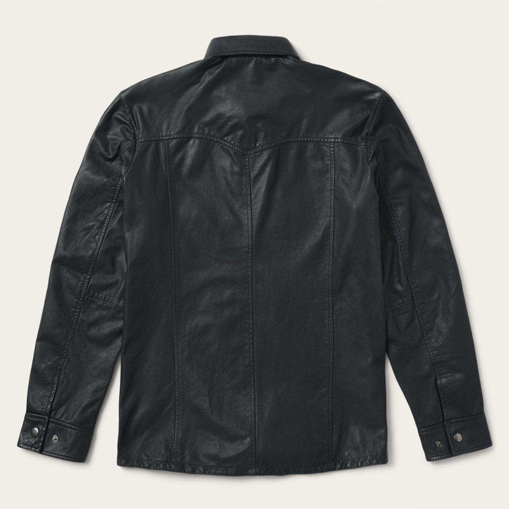 Stetson Leather Western Shirt Jacket - Stetson - Flyclothing LLC