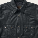 Stetson Black Leather Shirt Jacket - Stetson - Flyclothing LLC